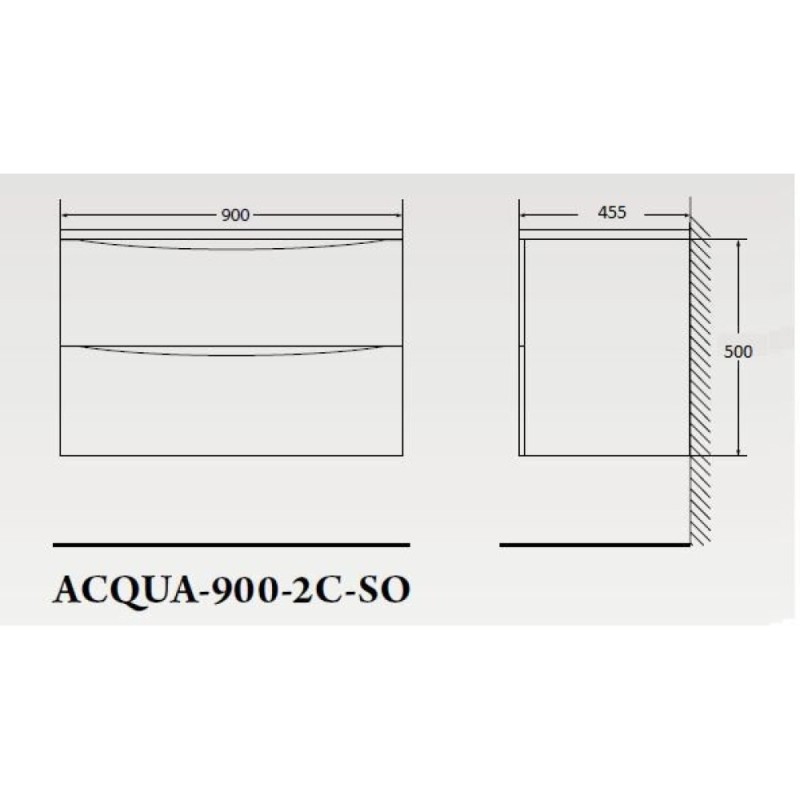 Тумба под раковину BelBagno Acqua-900 ACQUA-900-2C-SO-BL искусственный камень, цвет белый
