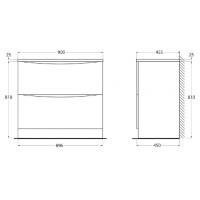 Тумба под раковину BelBagno Acqua-900 ACQUA-900-2C-PIA-BL, 90 см, цвет Bianco Lucido