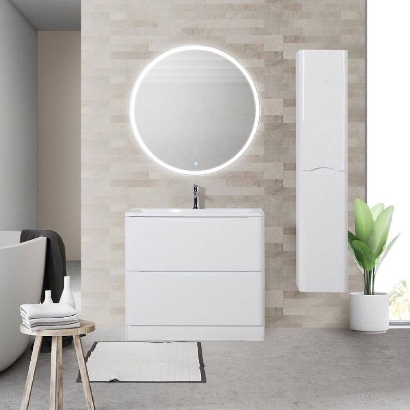 Тумба под раковину BelBagno Acqua-900 ACQUA-900-2C-PIA-BL, 90 см, цвет Bianco Lucido