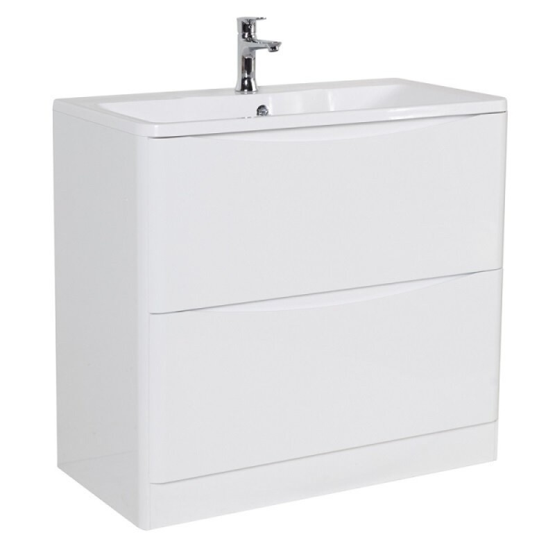 Тумба под раковину BelBagno Acqua-900 ACQUA-900-2C-PIA-BL, 90 см, цвет Bianco Lucido