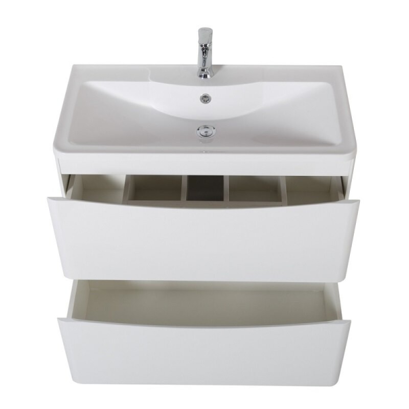 Тумба под раковину BelBagno Acqua-900 ACQUA-900-2C-PIA-BL, 90 см, цвет Bianco Lucido