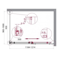 Душевой уголок BelBagno Acqua, 120 х 100 х 195 см, стекло прозрачное, профиль хром, ACQUA-AH-1-120/100-C-Cr