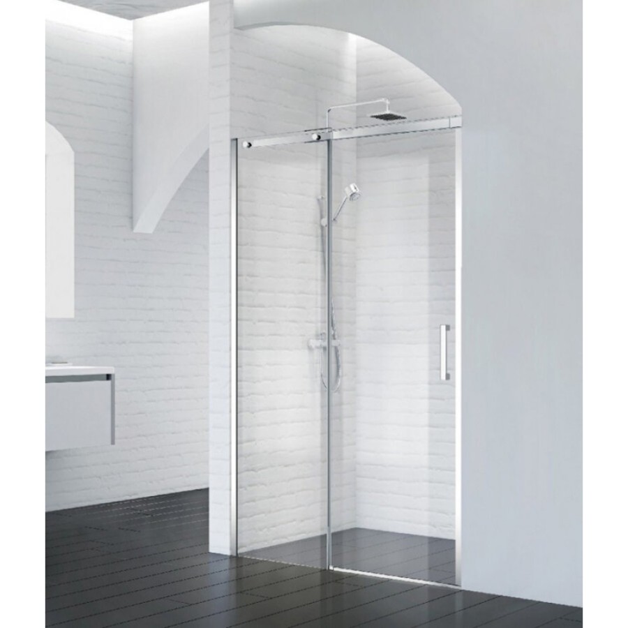 Душевая дверь в нишу BelBagno ACQUA, 110 х 195 см, стекло прозрачное, профиль хром, ACQUA-BF-1-110-C-Cr