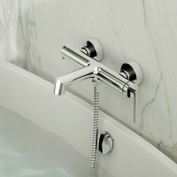 Смеситель для ванны и душа BelBagno ACQUA-VASM/DFS-CRM, с душевым гарнитуром, цвет хром
