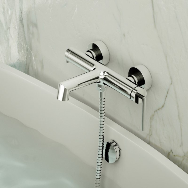 Смеситель для ванны и душа BelBagno ACQUA-VASM/DFS-CRM, с душевым гарнитуром, цвет хром