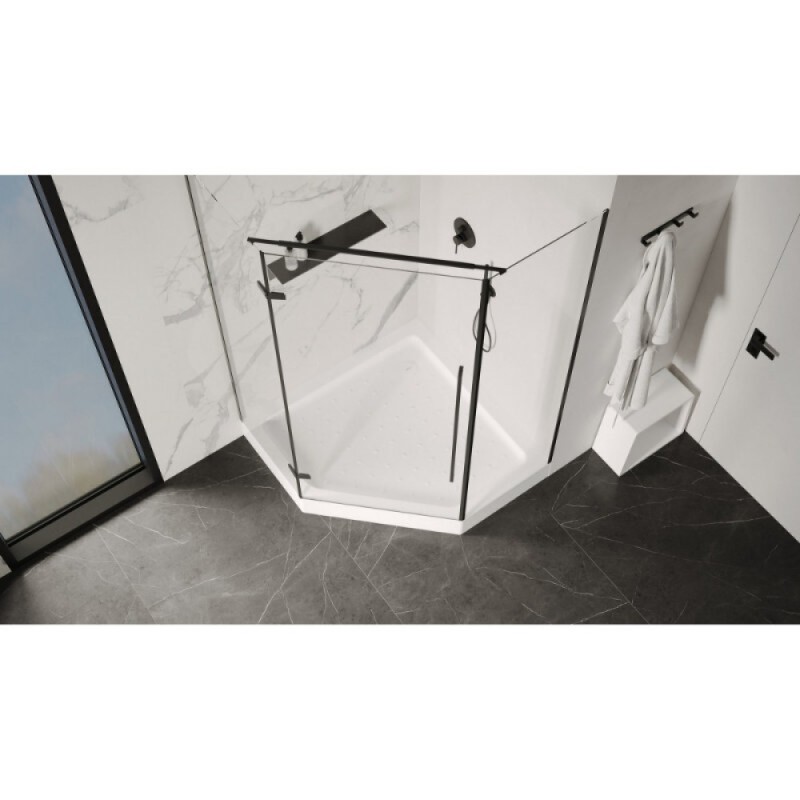 Душевой поддон Abber AD3B090, 90 x 90 см, пятиугольный, акриловый, цвет белый