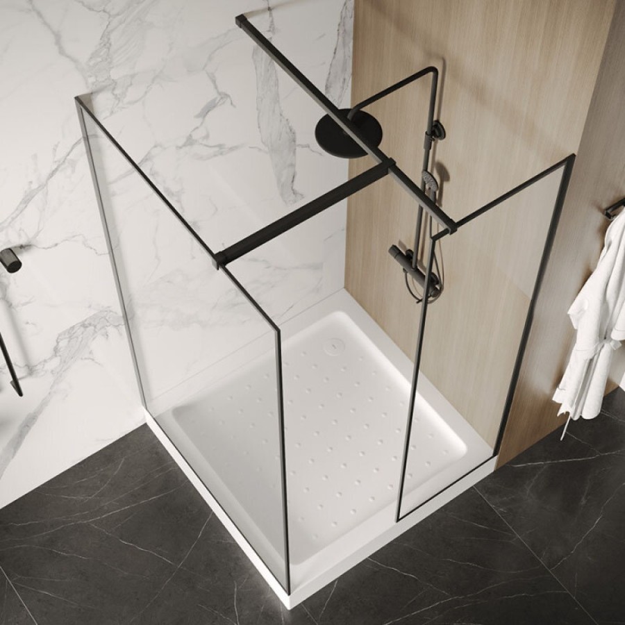 Душевой поддон Abber AD3D090, 90 x 90 см, квадратный, акриловый, белый