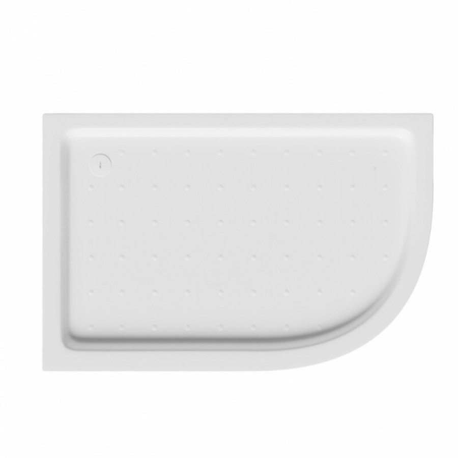Душевой поддон Abber AD3E109 L, 100 x 90 см, ассиметричный, акриловый, цвет белый