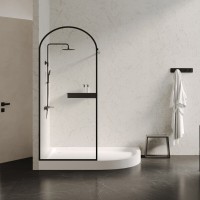 Душевой поддон Abber AD3E109 L, 100 x 90 см, ассиметричный, акриловый, цвет белый