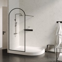 Душевой поддон Abber AD3E109 L, 100 x 90 см, ассиметричный, акриловый, цвет белый