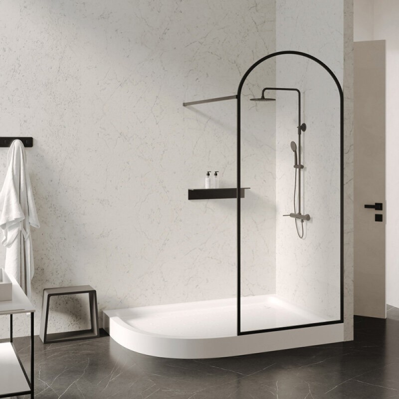 Душевой поддон Abber AD3E129 R, 90 x 120 см, асимметричный, акриловый, белый