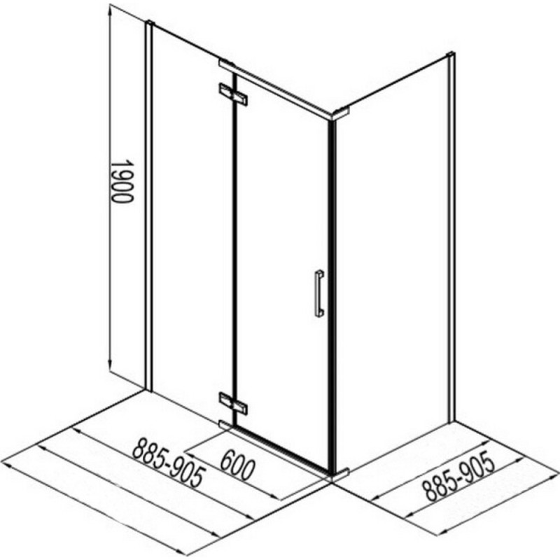 Душевой уголок Aquanet Logic C900 AE32-S-90х90U-CT, 90 x 90 х 190 см, стекла прозрачные, профиль хром (243624)