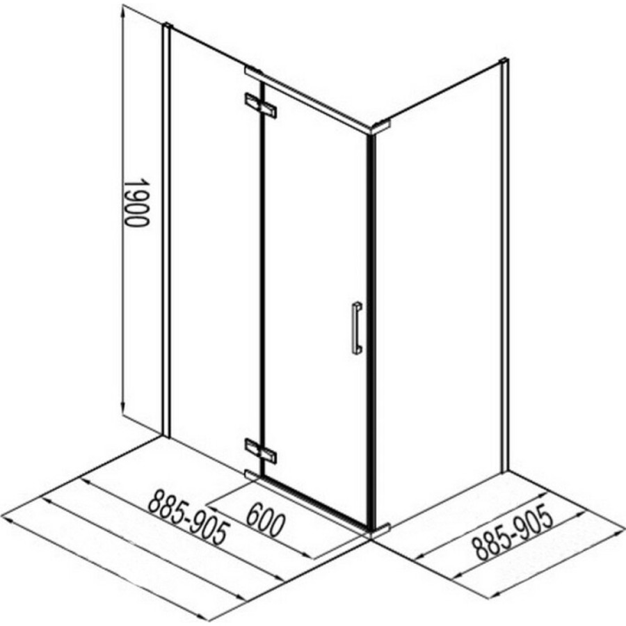 Душевой уголок Aquanet Logic C900 AE32-S-90х90U-CT, 90 x 90 х 190 см, стекла прозрачные, профиль хром (243624)