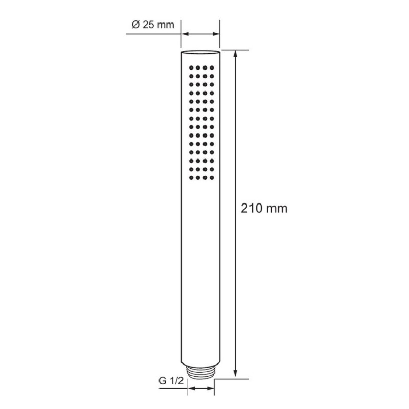 Душевая лейка Aquanet AF000-14B, 1 режим, черный матовый, 261832