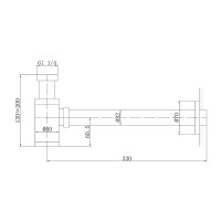Сифон для раковины Abber, цвет никель, AF0030NG