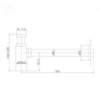 Сифон для раковины Abber, цвет золото матовое, AF0031G