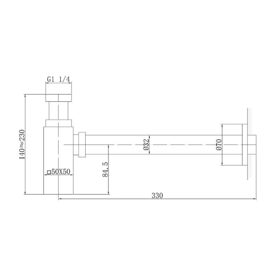 Сифон для раковины Abber, цвет розовое золото, AF0031RG