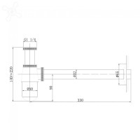 Сифон для раковины Abber, цвет золото матовое, AF0032G