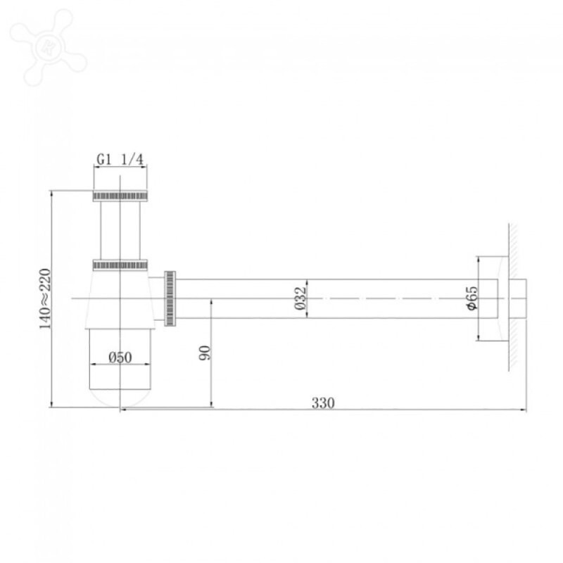 Сифон для раковины Abber, цвет золото матовое, AF0032G