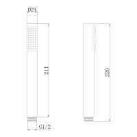 Душевая лейка Abber AF0051RG, 1 режим струи, цвет розовое золото