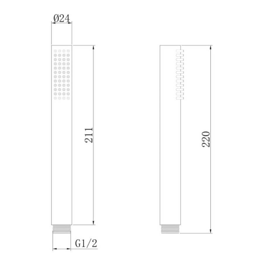 Душевая лейка Abber AF0051RG, 1 режим струи, цвет розовое золото
