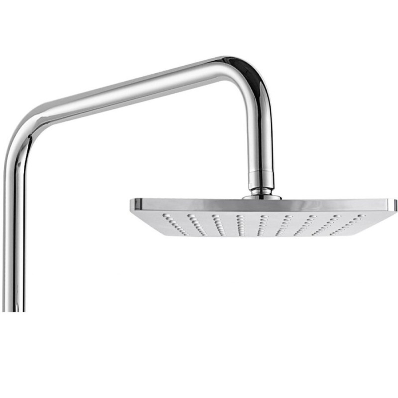 Душевой гарнитур Aquanet Practic S AF100-70-S-C, с квадратным верхним душем 20 см, 1 режим струи, хром (243319)