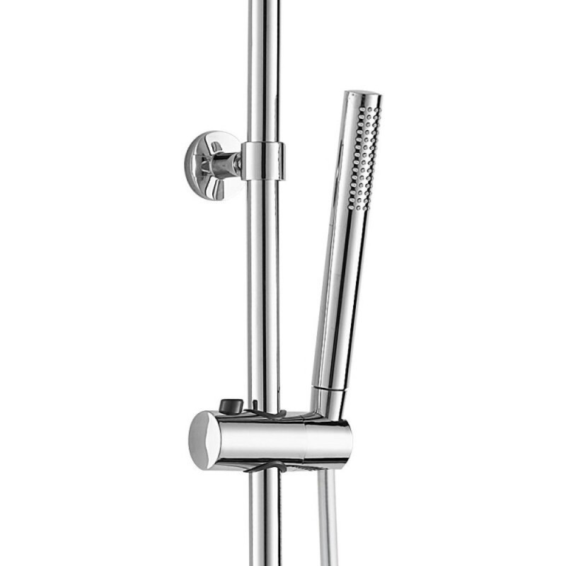 Душевой гарнитур Aquanet Practic S AF100-70-S-C, с квадратным верхним душем 20 см, 1 режим струи, хром (243319)