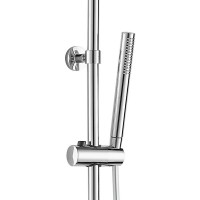 Душевой гарнитур Aquanet Practic S AF100-70-S-C, с квадратным верхним душем 20 см, 1 режим струи, хром (243319)