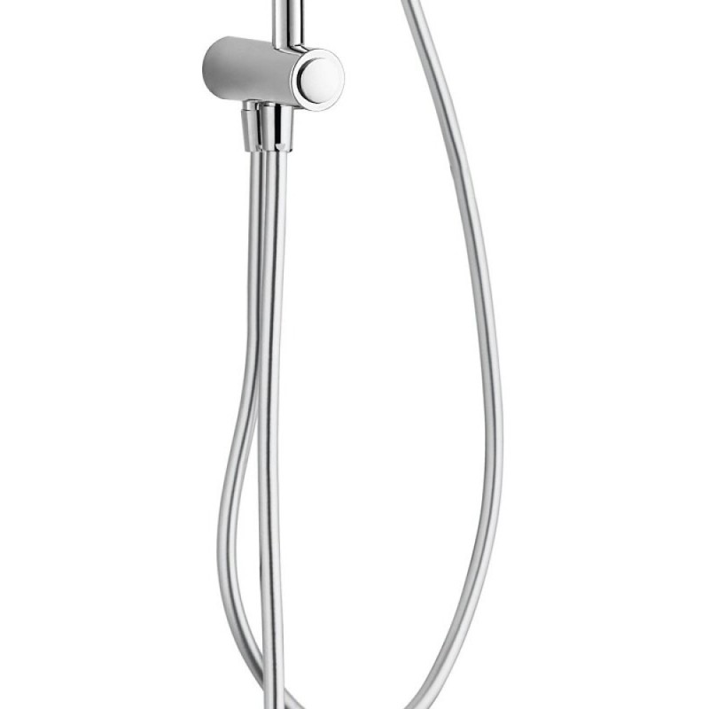Душевой гарнитур Aquanet Practic S AF100-70-S-C, с квадратным верхним душем 20 см, 1 режим струи, хром (243319)