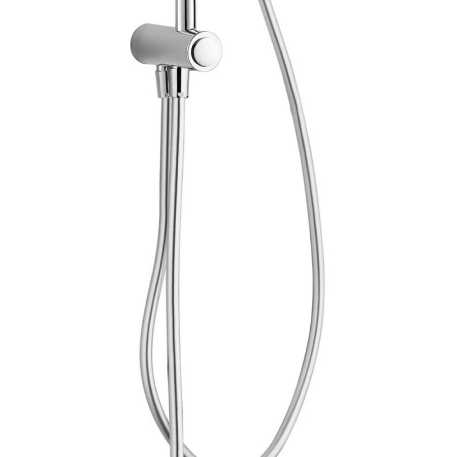Душевой гарнитур Aquanet Practic S AF100-70-S-C, с квадратным верхним душем 20 см, 1 режим струи, хром (243319)