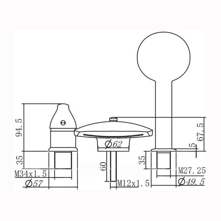 Смеситель на борт ванны Aquanet Practic 2, хром, AF111-63B