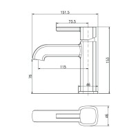 Смеситель Aquanet Minima, для раковины, хром, AF130-10C