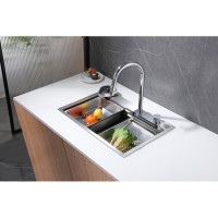 Кухонная мойка Abber Wasser Kreis AF2194, 68 см, цвет хром