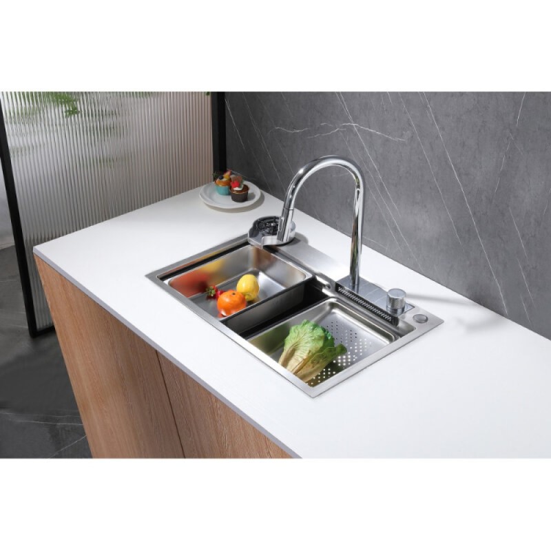 Кухонная мойка Abber Wasser Kreis AF2194, 68 см, цвет хром