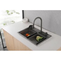 Кухонная мойка Abber Wasser Kreis AF2194NG, 68 см, цвет никель