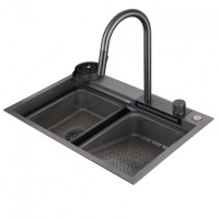 Кухонная мойка Abber Wasser Kreis AF2194NG, 68 см, цвет никель