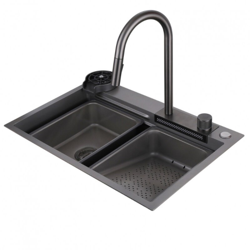 Кухонная мойка Abber Wasser Kreis AF2194NG, 68 см, цвет никель