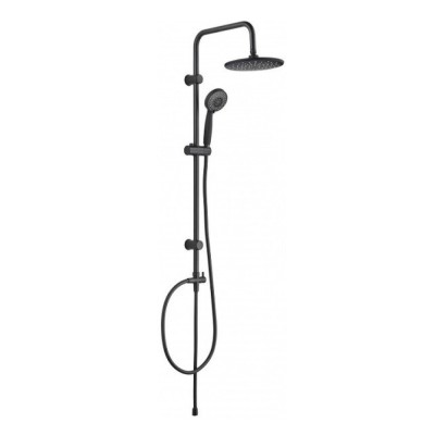 Душевая колонна Aquanet Passion 261836 R AF300-70-R-B верхний душ круглый 25 см, 3 режима струи, черный матовый
