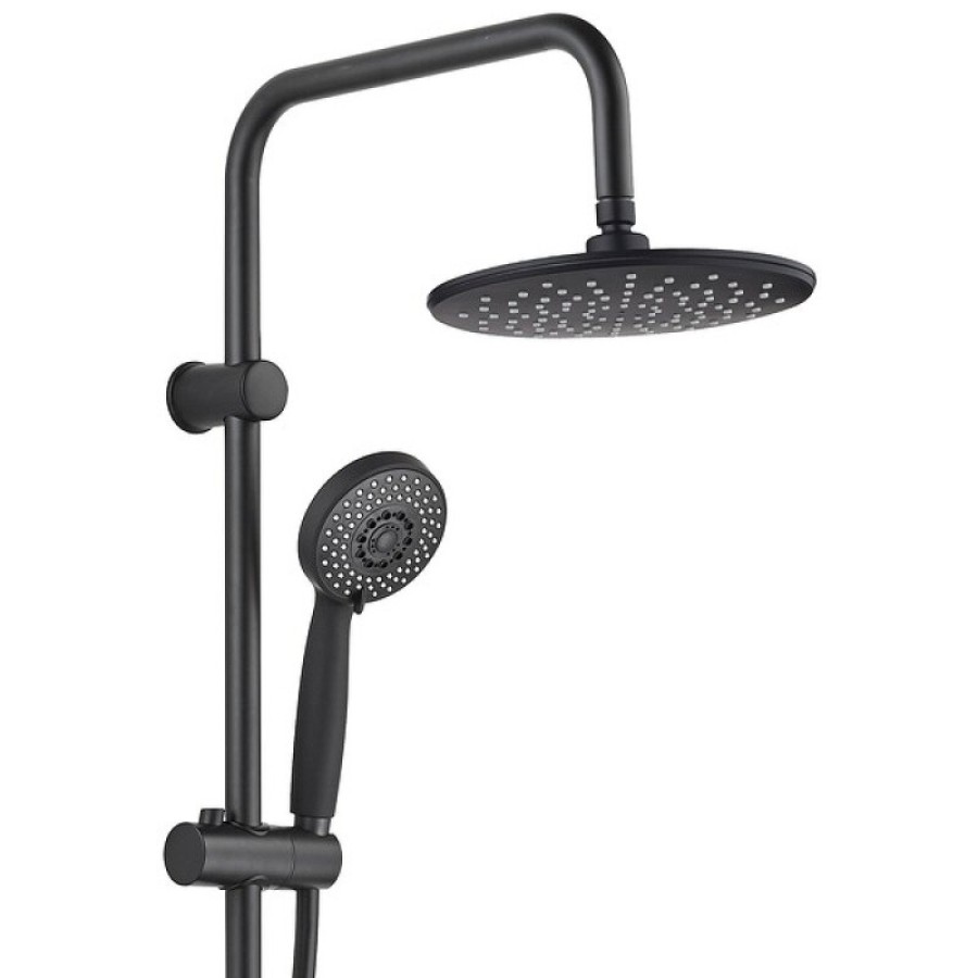 Душевая колонна Aquanet Passion 261836 R AF300-70-R-B верхний душ круглый 25 см, 3 режима струи, черный матовый