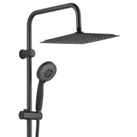 Душевая колонна Aquanet Passion 261837 S AF300-70-S-B верхний душ квадратный 25 см, 3 режима струи, черный матовый