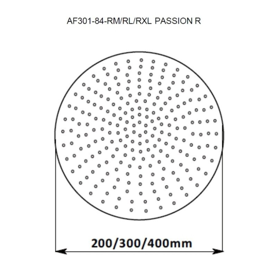 Верхний душ Aquanet Passion AF301-84-RL, 30x30 см,1 режим струи, без держателя, хром (242979)