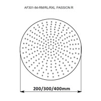 Верхний душ Aquanet Passion AF301-84-RXL, 40x40 см,1 режим струи, без держателя, хром (242980)