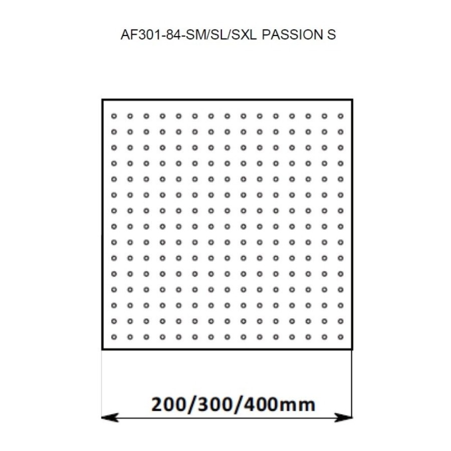 Верхний душ Aquanet Passion AF301-84-SM, 20 х 20 см, 1 режим струи, без держателя, хром (242981)