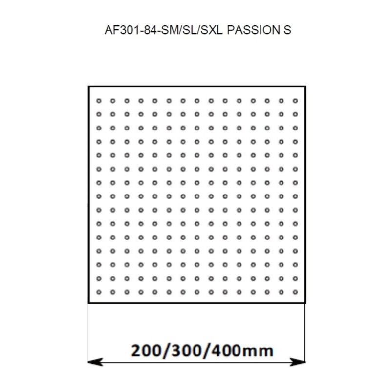 Верхний душ Aquanet Passion AF301-84-SXL, 40 х 40 см, 1 режим струи, без держателя, хром (242983)