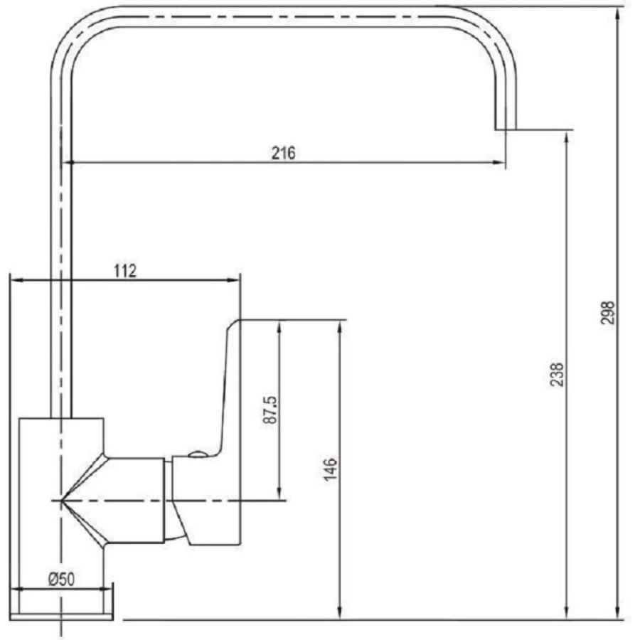 Смеситель Aquanet Logic AF320-41С для кухни, хром (216766)
