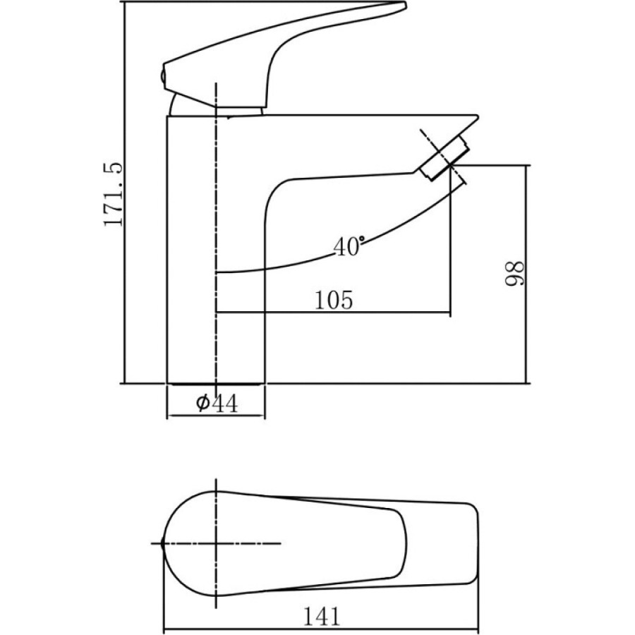 Смеситель Aquanet Static AF330-10C для раковины, хром (237441)