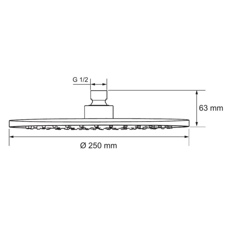 Верхний душ Aquanet Static 261825 AF330-84-R250B, черный матовый