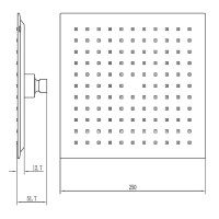 Верхний душ Aquanet Static 261826 AF330-84-S250B, черный матовый