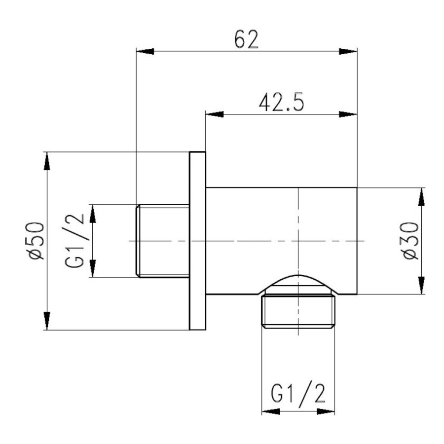 Шланговое подсоединение Aquanet Static 261830 AF330-92B для душа, черный матовый