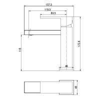 Смеситель Aquanet Blanco 261816 AF420-10W для раковины, без донного клапана, белый